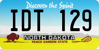 ND license plate IDT129