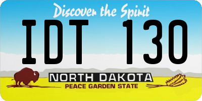 ND license plate IDT130