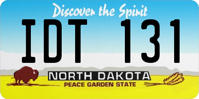 ND license plate IDT131
