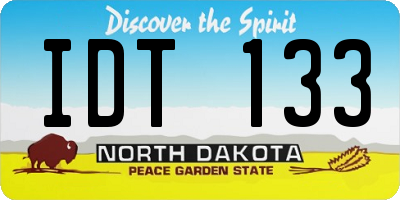 ND license plate IDT133