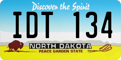 ND license plate IDT134