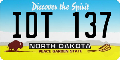 ND license plate IDT137
