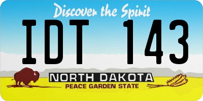ND license plate IDT143
