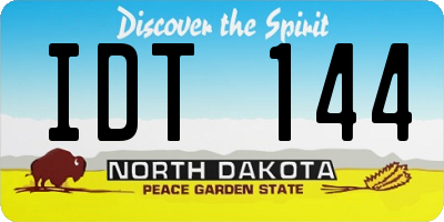 ND license plate IDT144