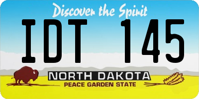 ND license plate IDT145