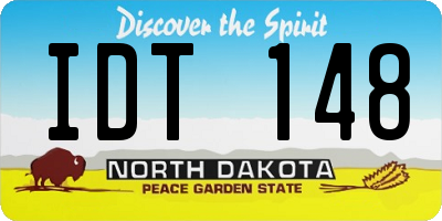 ND license plate IDT148
