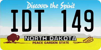 ND license plate IDT149