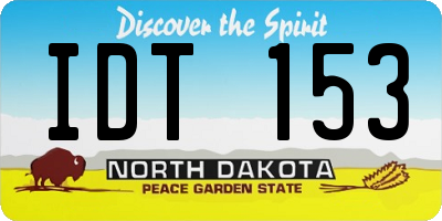 ND license plate IDT153