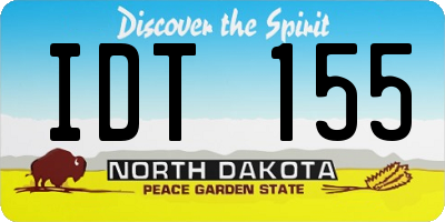 ND license plate IDT155