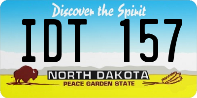 ND license plate IDT157