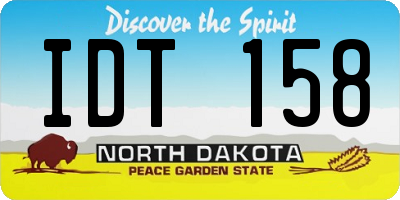 ND license plate IDT158