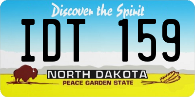 ND license plate IDT159