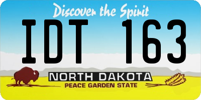 ND license plate IDT163