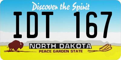 ND license plate IDT167