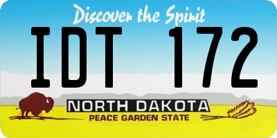 ND license plate IDT172