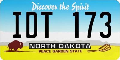 ND license plate IDT173