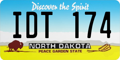 ND license plate IDT174