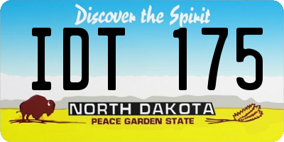 ND license plate IDT175