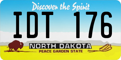 ND license plate IDT176