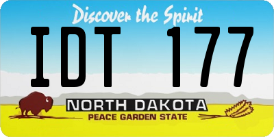 ND license plate IDT177