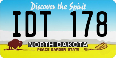 ND license plate IDT178