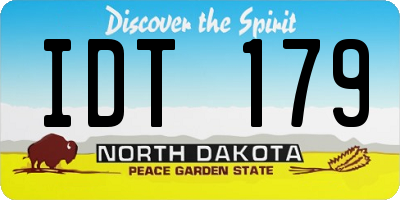ND license plate IDT179