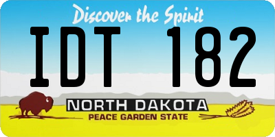 ND license plate IDT182