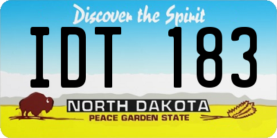 ND license plate IDT183