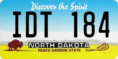 ND license plate IDT184