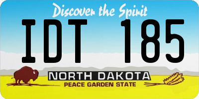 ND license plate IDT185