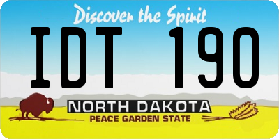 ND license plate IDT190