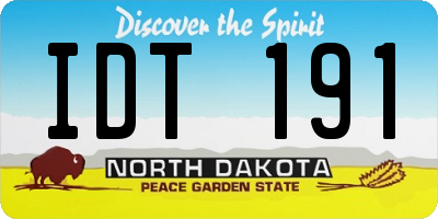 ND license plate IDT191