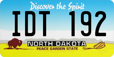 ND license plate IDT192