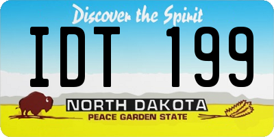 ND license plate IDT199