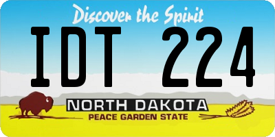 ND license plate IDT224