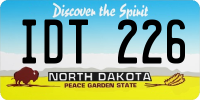 ND license plate IDT226