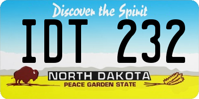 ND license plate IDT232