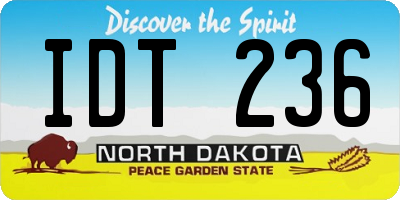 ND license plate IDT236