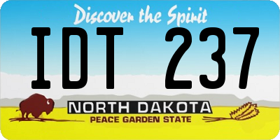 ND license plate IDT237