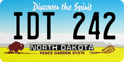 ND license plate IDT242