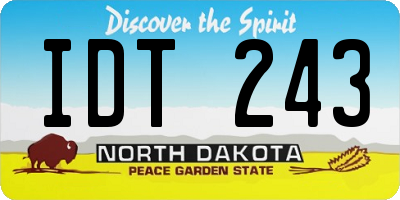 ND license plate IDT243