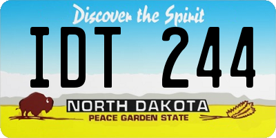 ND license plate IDT244