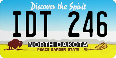 ND license plate IDT246