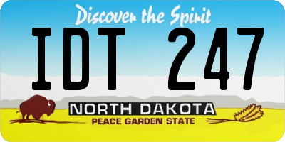 ND license plate IDT247