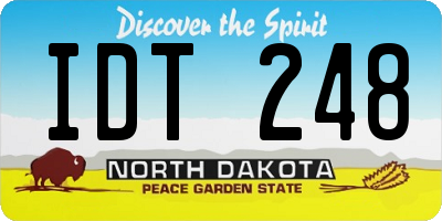 ND license plate IDT248