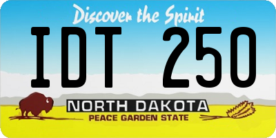 ND license plate IDT250