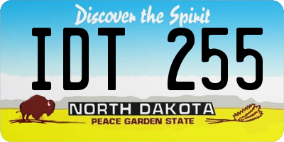ND license plate IDT255