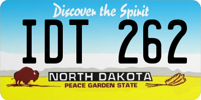 ND license plate IDT262