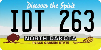 ND license plate IDT263