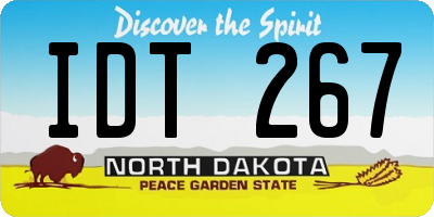 ND license plate IDT267